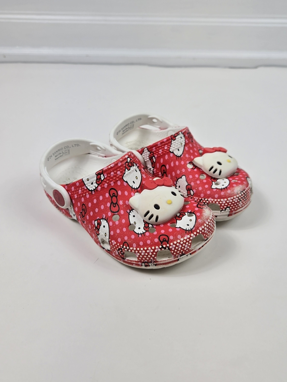 Hello Kitty X Crocs Clogs Red Pink Toddler Water Shoes Sanrio Kawaii Size C9